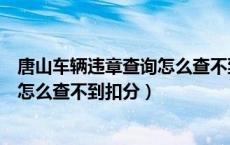 唐山车辆违章查询怎么查不到扣分记录（唐山车辆违章查询怎么查不到扣分）