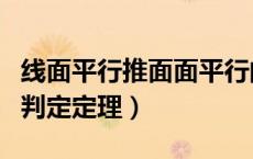 线面平行推面面平行的判定定理（面面平行的判定定理）