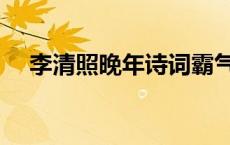李清照晚年诗词霸气（李清照晚年诗词）