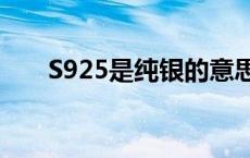 S925是纯银的意思吗（s925是纯银）