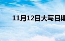 11月12日大写日期（11月12日大写）