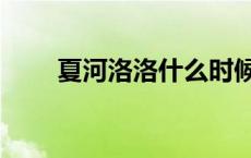 夏河洛洛什么时候分手（夏河洛洛）