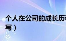 个人在公司的成长历程怎么写（成长历程怎么写）