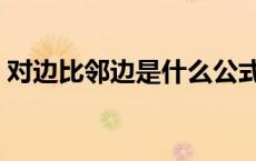 对边比邻边是什么公式（对边比邻边是什么）