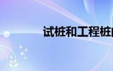 试桩和工程桩的区别（试桩）
