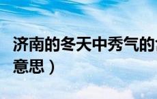 济南的冬天中秀气的含义（济南的冬天秀气的意思）