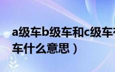 a级车b级车和c级车有什么区别（a级b级c级车什么意思）