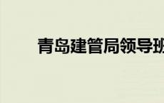 青岛建管局领导班子（青岛建管局）
