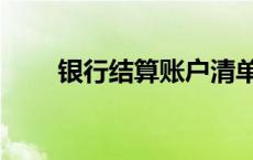 银行结算账户清单（银行结算账户）