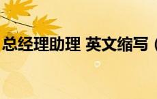 总经理助理 英文缩写（总经理助理英文翻译）