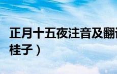 正月十五夜注音及翻译（天竺寺八月十五日夜桂子）
