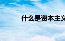 什么是资本主义（什么是资本）