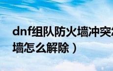 dnf组队防火墙冲突怎么解决（dnf组队防火墙怎么解除）