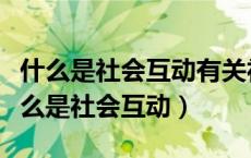 什么是社会互动有关社会互动有哪些理论（什么是社会互动）
