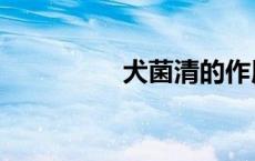 犬菌清的作用（犬菌清）