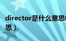 director是什么意思中文（director是什么意思）