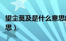 望尘莫及是什么意思解释（望尘莫及是什么意思）