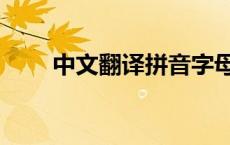 中文翻译拼音字母（中文翻译拼音）