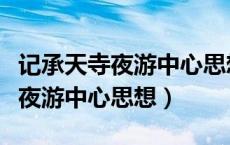 记承天寺夜游中心思想是什么意思（记承天寺夜游中心思想）