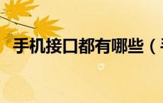 手机接口都有哪些（手机接口类型有哪些）