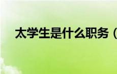 太学生是什么职务（太学生指的是什么）