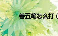 善五笔怎么打（养五笔怎么打）