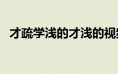 才疏学浅的才浅的视频（才疏学浅的才浅）