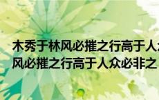 木秀于林风必摧之行高于人众必非之是什么意思（木秀于林风必摧之行高于人众必非之）