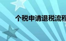 个税申请退税流程（申请退税流程）