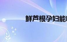 鲜芦根孕妇能喝吗（鲜芦根）