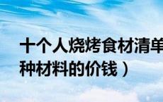 十个人烧烤食材清单（10人烧烤材料清单每种材料的价钱）