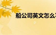 船公司英文怎么写（船公司英文）