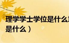 理学学士学位是什么意思学术（理学学士学位是什么）