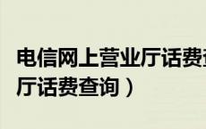 电信网上营业厅话费查询号码（电信网上营业厅话费查询）