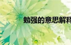 勉强的意思解释（勉强的意思）