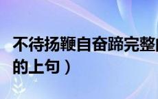 不待扬鞭自奋蹄完整的句子（不用扬鞭自奋蹄的上句）