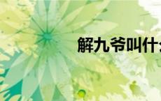 解九爷叫什么（解九爷）