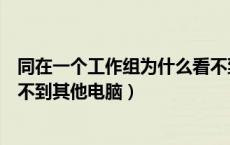 同在一个工作组为什么看不到别人的机器（同一个工作组看不到其他电脑）