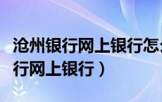 沧州银行网上银行怎么下载流水账单（沧州银行网上银行）