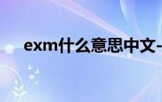 exm什么意思中文-发（exm什么意思）