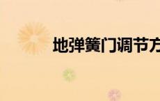 地弹簧门调节方法（地弹簧门）