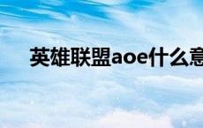 英雄联盟aoe什么意思（aoe什么意思）