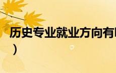 历史专业就业方向有哪些（历史专业就业方向）