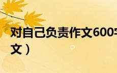 对自己负责作文600字议论文（对自己负责作文）