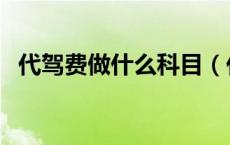 代驾费做什么科目（代驾费计入什么科目）