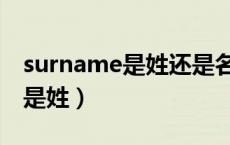 surname是姓还是名中国（surname是名还是姓）