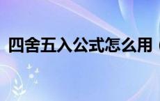 四舍五入公式怎么用（四舍五入公式excel）