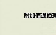 附加值通俗理解（附加值）