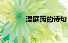 温庭筠的诗句（温庭筠的诗）