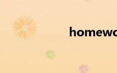 homework可数吗